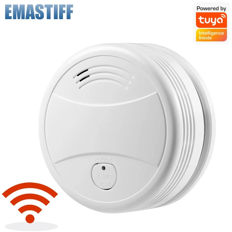 Independent Smoke Detector Sensor Fire Alarm Home Security System Firefighters Work With Tuya WiFi Smoke Alarm Fire Protection