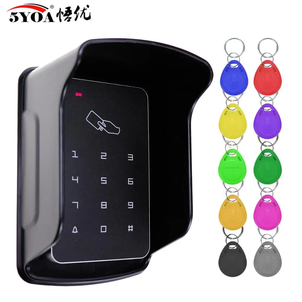 Standalone Access Controller RFID  Control Keypad Waterproof Rainproof Cover digital panel Card Reader Door Lock System