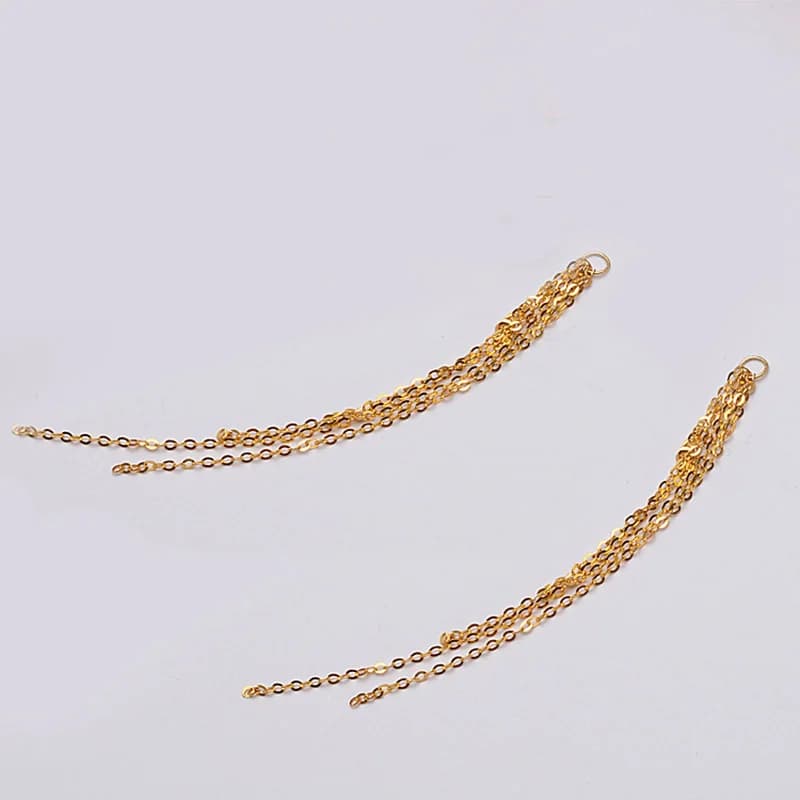 Women DIY Jewelry  Earring Accessrioes Fashion Design Au750 18k Gold  Chains Tassel