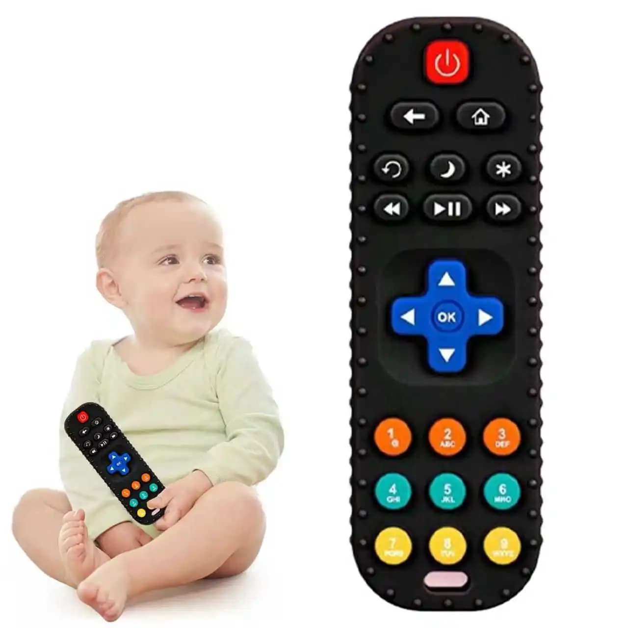 Teething Toys for 0-12 Month Babies - Baby TV Remote Control Shaped Toy - Baby Teether Suitable for Boys and Girls