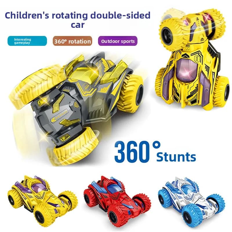 Children's Four-wheel Drive Inertia Stunt Car Tumbling and Twisting Anti-fall and Play-resistant Boy Cross-country Toy Car