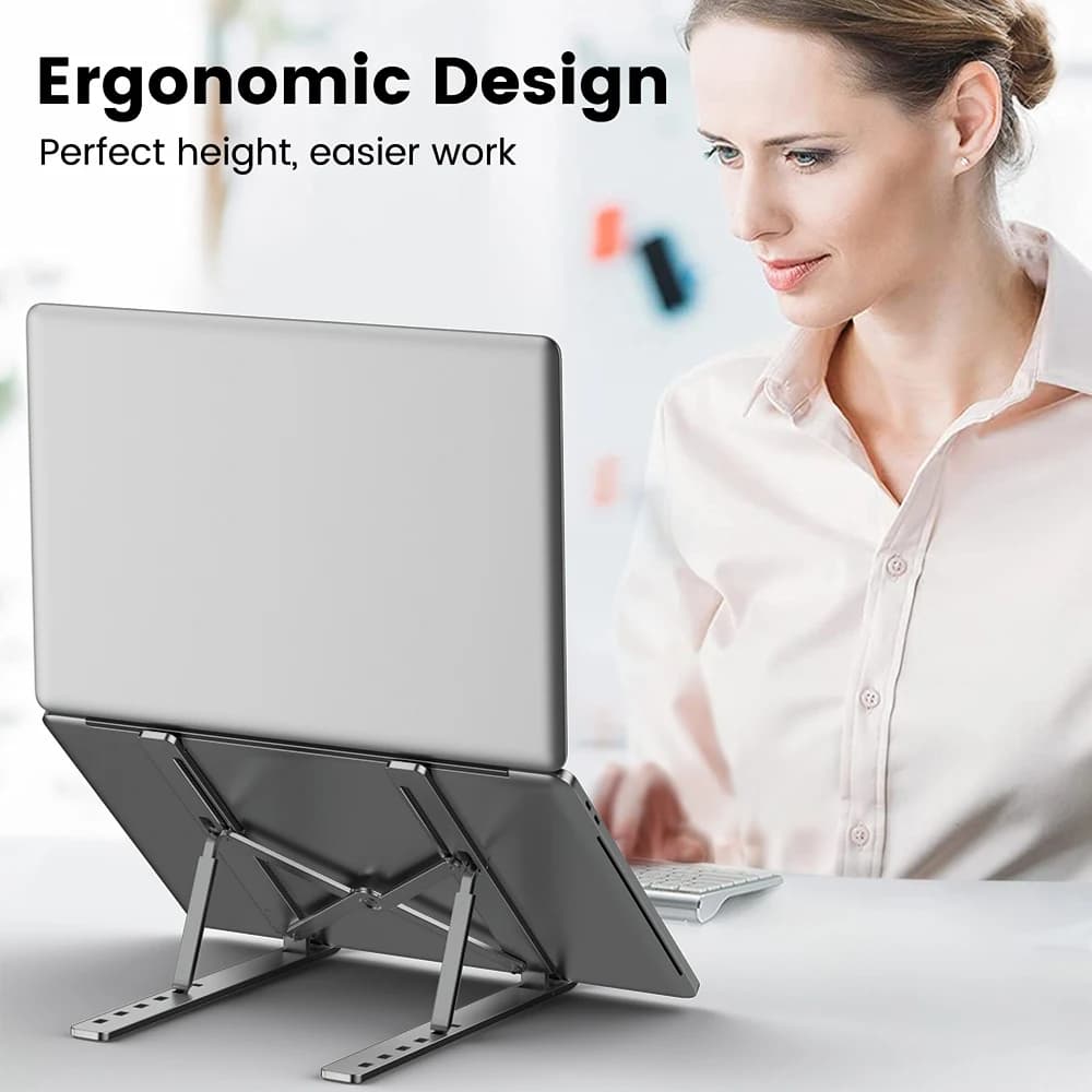 Aluminum Alloy Laptop Holder Adjustable Notebook Stand Lifting Cooling Bracket For Macbook Lenovo Portable Computer Accessories