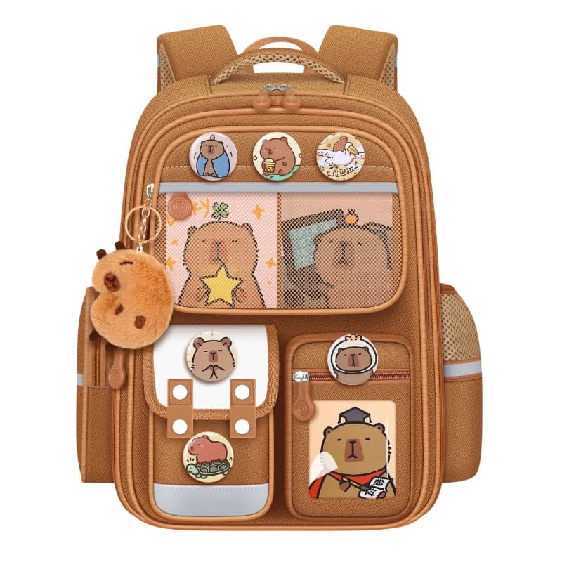 Capybara Children School Bags for Boys Kids Backpack Primary Schoolbag Orthopedic Backpack Waterproof Student Schoolbag Book Bag
