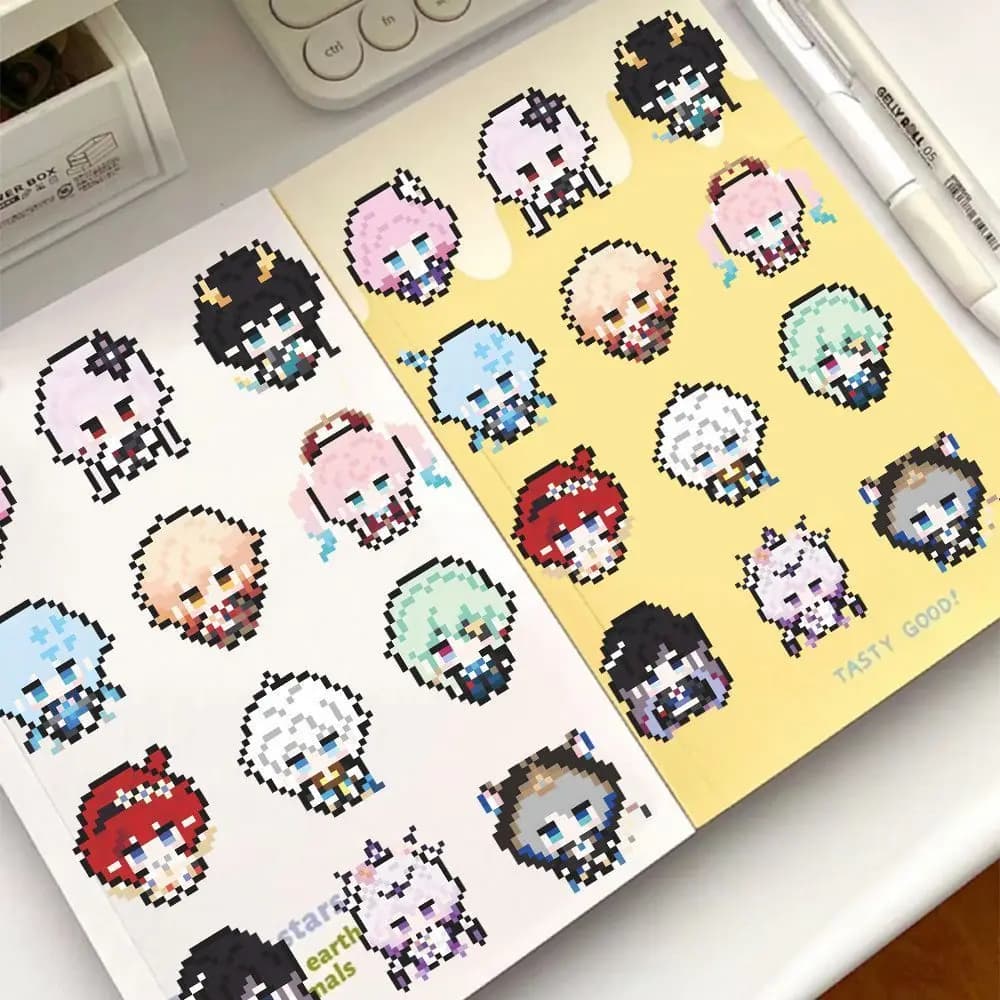 Game Pixels Stickers DIY Scrapbooking Journey Diary Stationery Castorice Tribios Mydei Hyacine Anaxagoras Helektra Stickers Gift