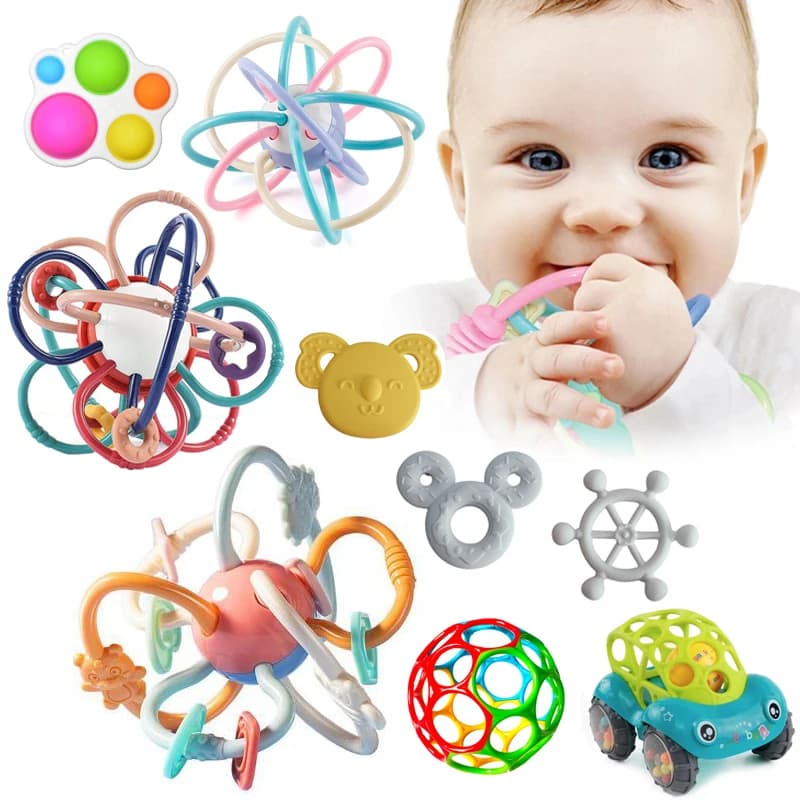 Baby Toys Rattles Bed Bell Teethers For Newborn Baby Hand Grasp Ball Develop Infant Toys Educational Toys For  0 12 Months