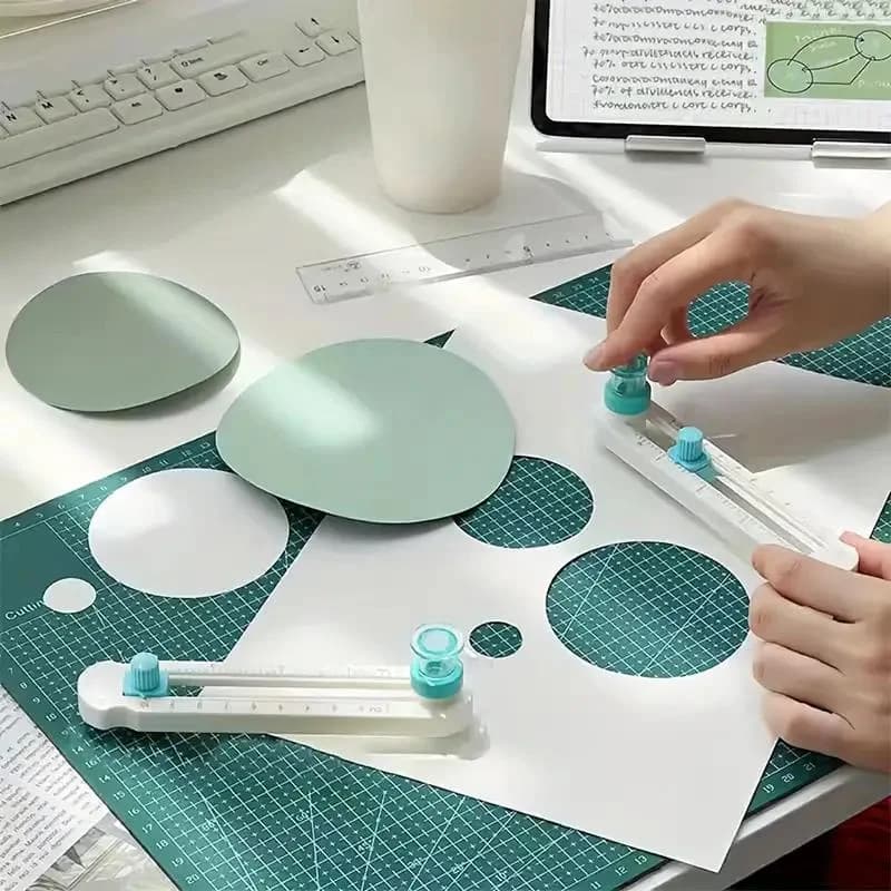 2-20cm Circle Paper Cutter Multi-functional Craft Cutting Tools Paper Scrapbooking Cards Cutters For Home Study Offices Supplies