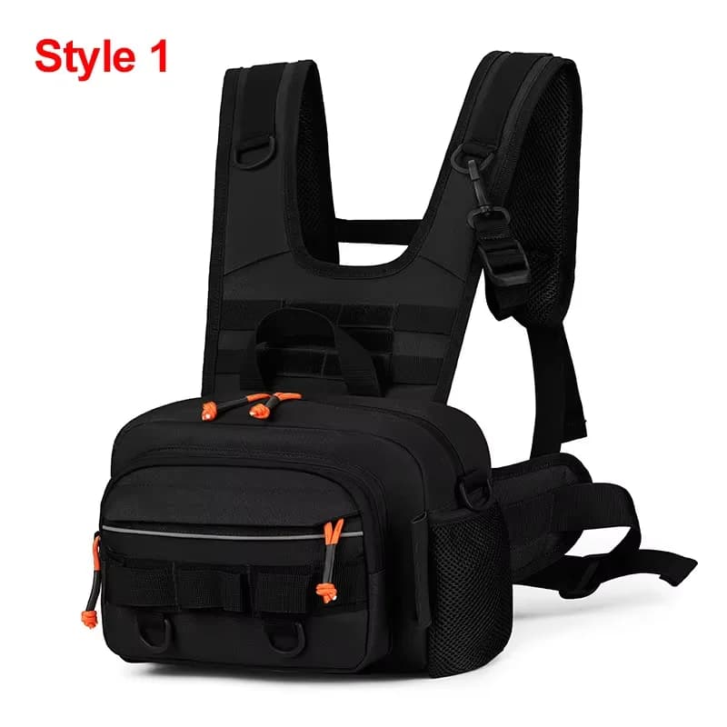 Men's Hiking Vest Backpack Fishing Tactical Chest Bag Utility  Sports Molle Waist Bags Large Outdoor Hunting Fanny Pack Camping