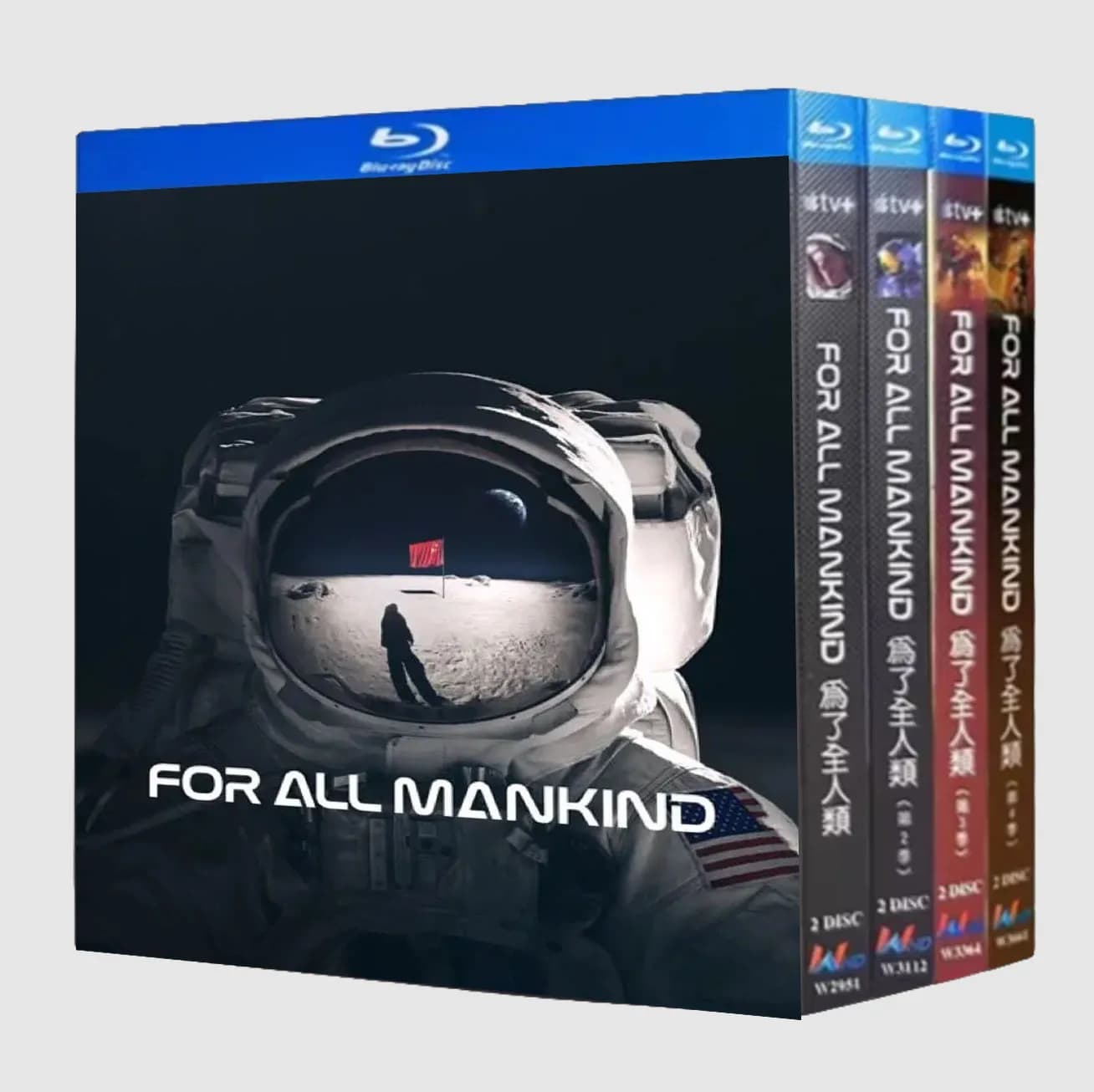 For All Mankind Season 1-4 BD Movie TV Film 8-Disc All Region New Box Set Blu-ray Disc HighDefinition