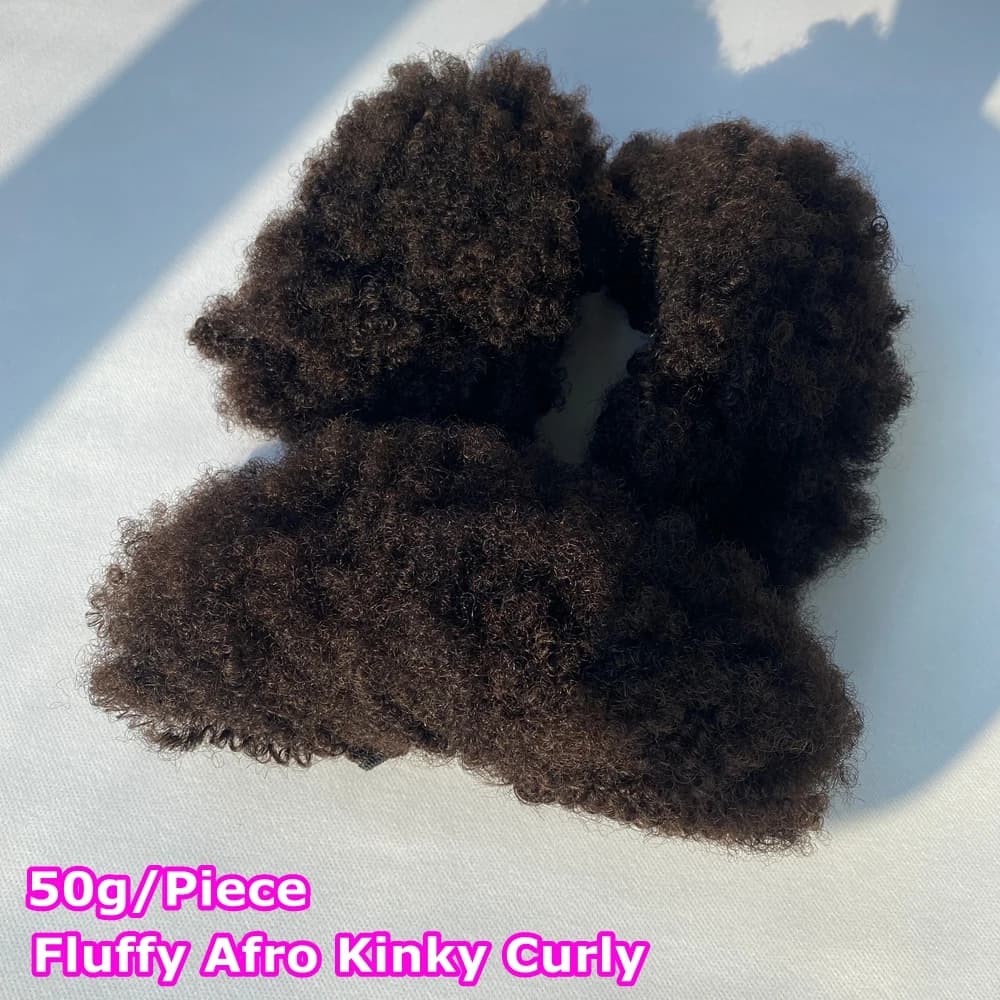 Raw Human Hair Bundles Virgin Fluffy Afro Kinky Curly Human Hair Weave Extensions Afro curly 4b 4c Bundles Brazilian Double Weft