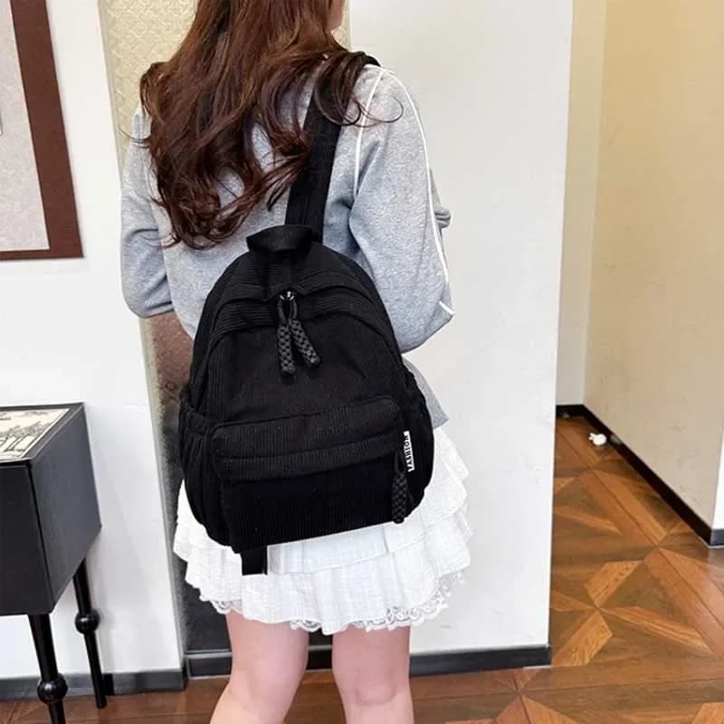 Trend Girl College Backpack Simple Student Backpacks Large Capacity School Bag Casual Women Shoulder Bag Handbag Mochila Mujer
