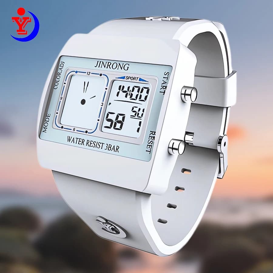 Women's Dual Display Sports Watch, 30M Waterproof, Week&Date Display, LED Backlight, Alarm Clock, Chronograph