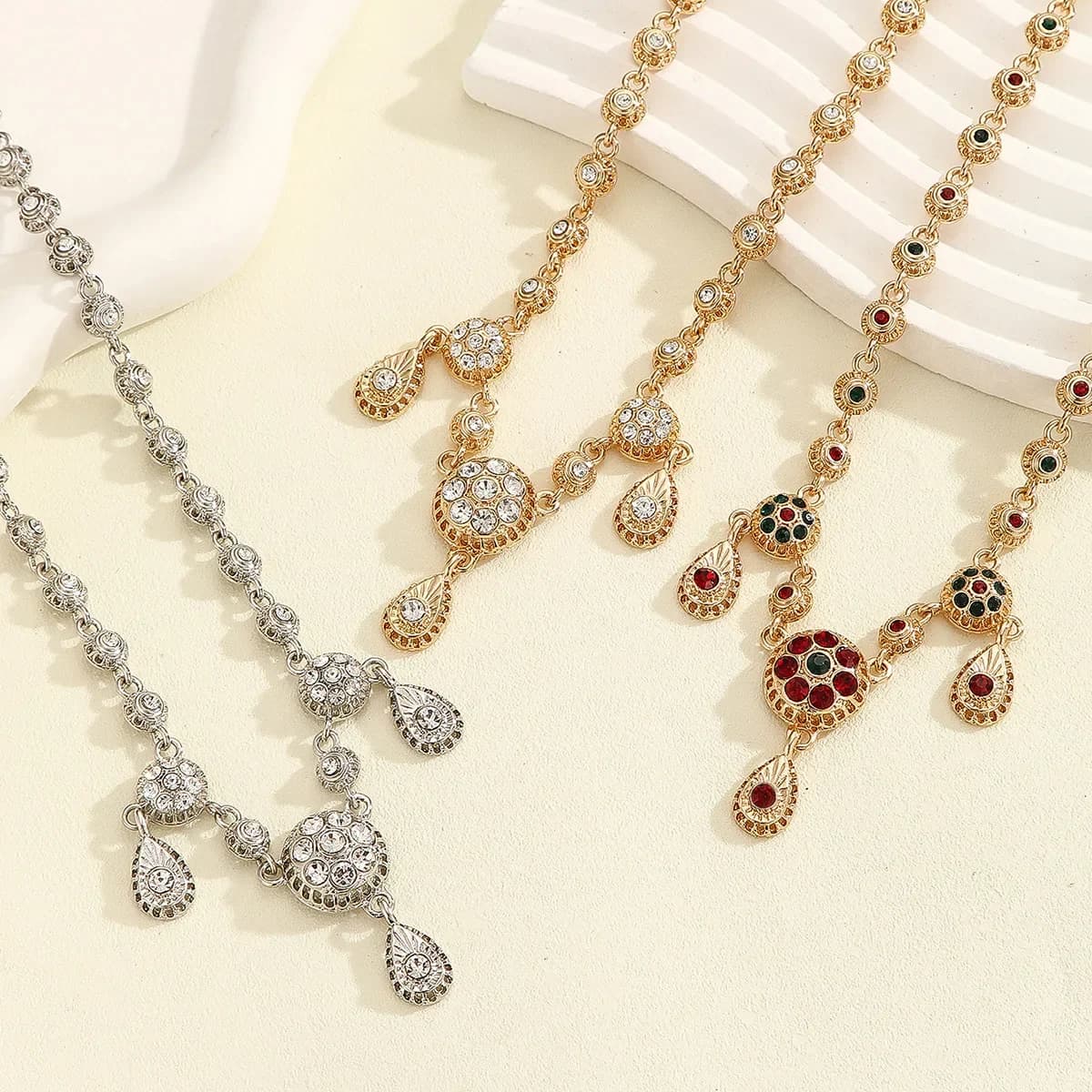 Wedding Hair Accessories Arab Bride Waterdrop Pendant Headwear Women's Jewelry Algerian Style Head Chain Fashionable Girls