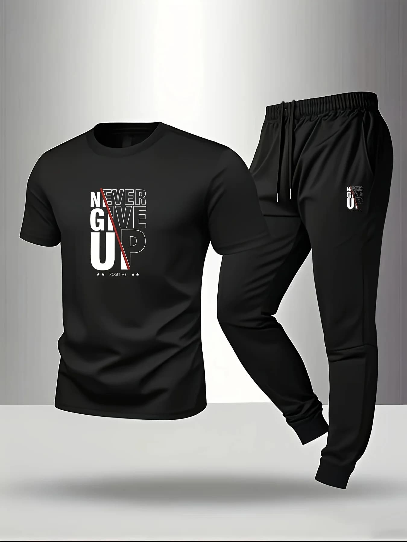 Men's casual sports outfit - T-shirt and pants - Men's underwear and sleepwear - Trendy and fashionable outfit