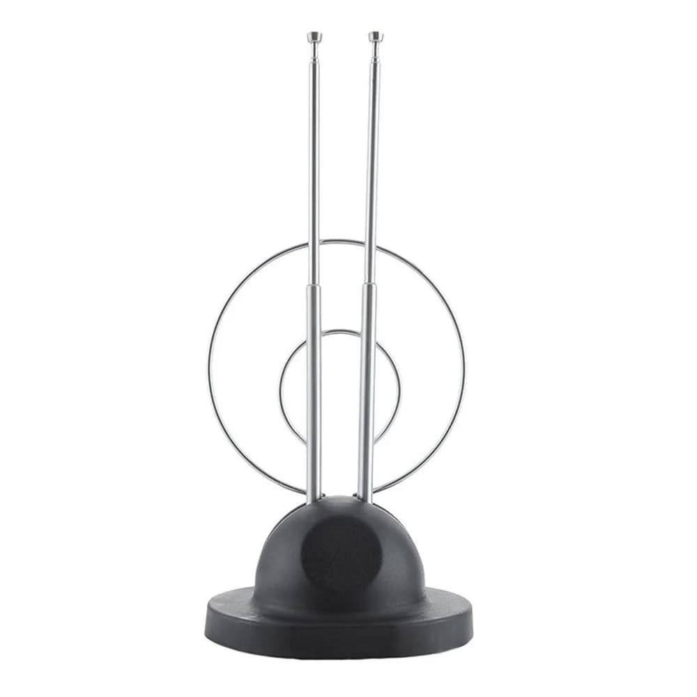 Universal Antenna Indoor Rabbit Ear for Color TV UHF VHF HDTV Receive HDTV Signals with Zoom Function