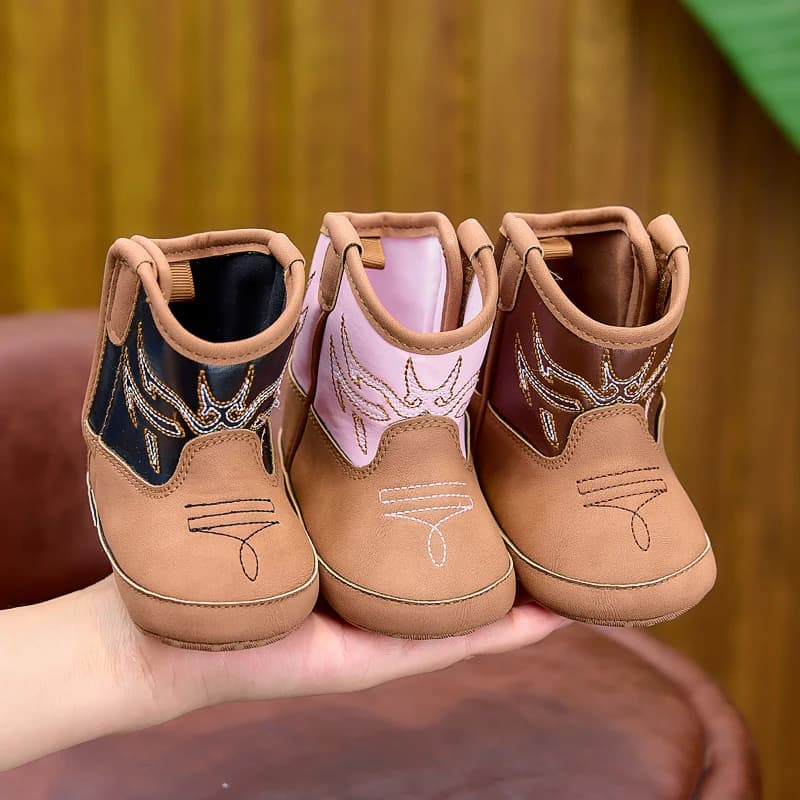 Spring, Autumn, and Winter Boots for 0-1 Year Old Boys and Girls, Casual and Fashionable Soft-Soled High-Top Baby Shoes with Side Velcro, Suitable for Daily Indoor and Outdoor Activities, Toddler Shoe
