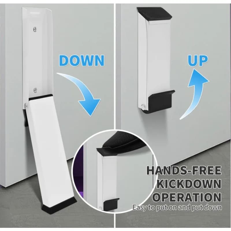 Safety Door Stopper  Heavy Duty Foldable Steel Stopper with Rubber Grip for Home  Metal Gate Blocker Kick Down DoorStopper