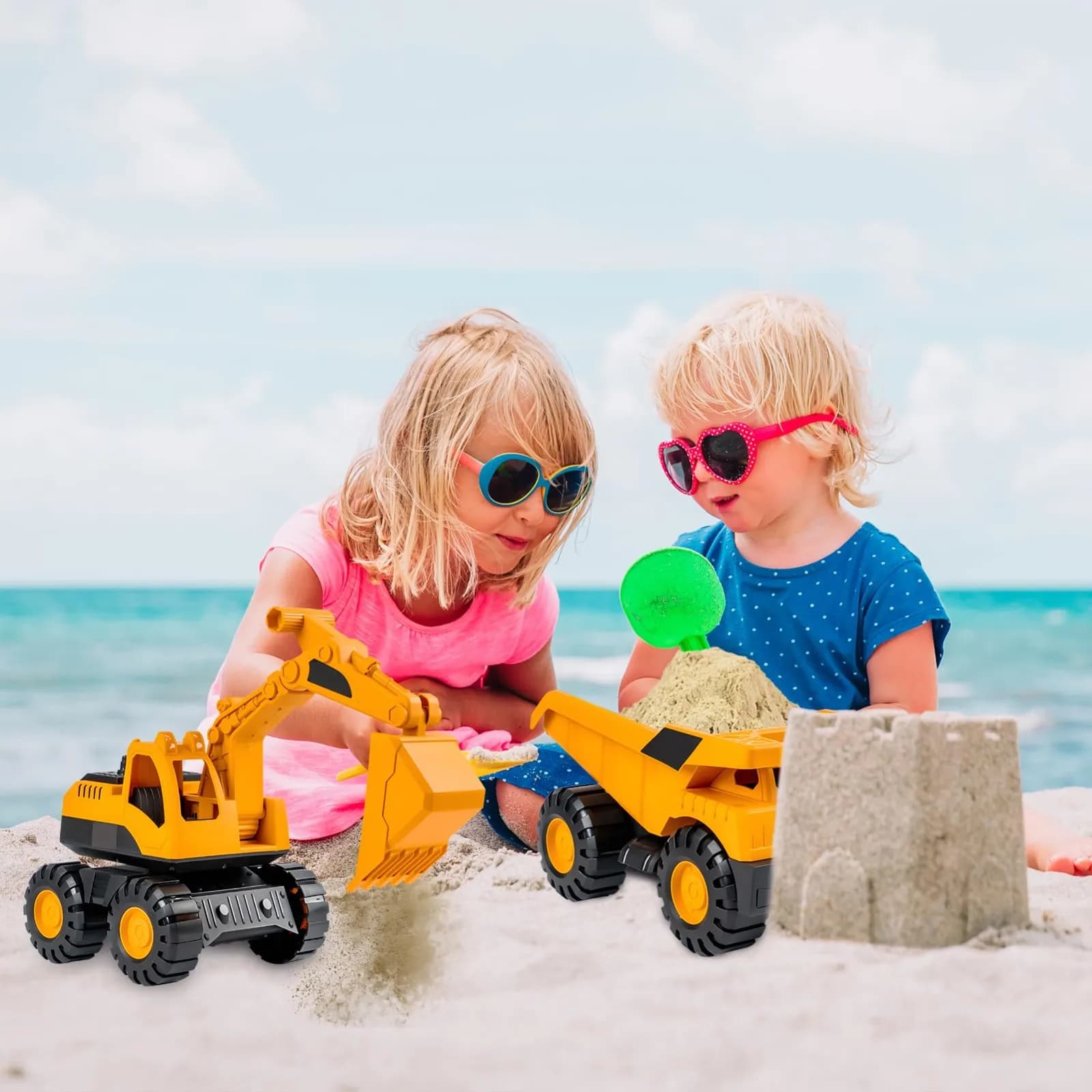 Excavator Truck Model Toy Engineering Vehicle Toddler Early Education Construction Vehicles Truck Boys Gifts