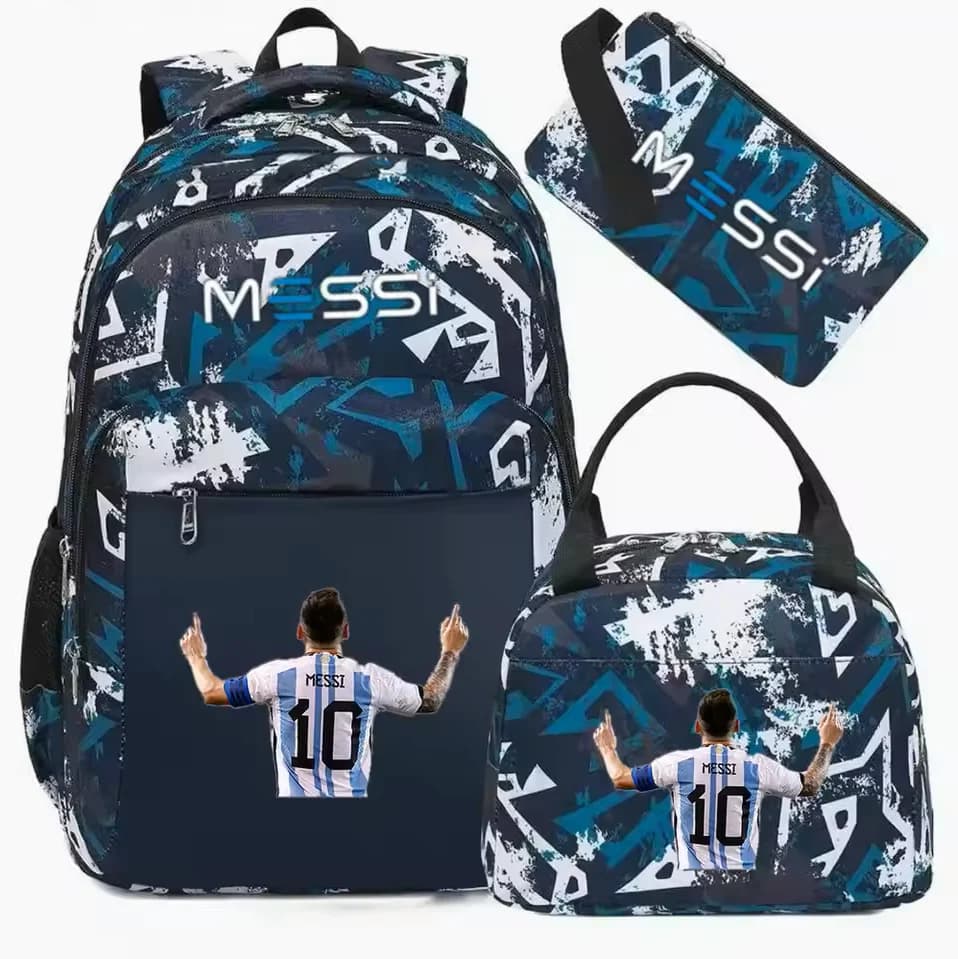 New Football Messi Backpack for Teen Boy Girl Back To School Bag Student Schoolbag Leisure Travel Sports Casual Backpacks