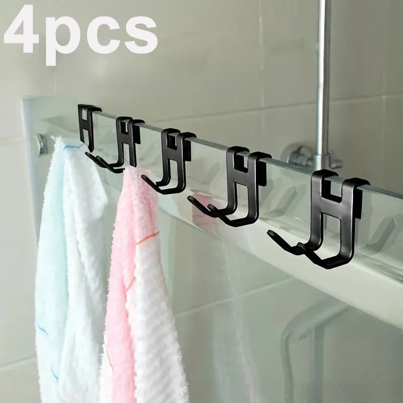 Kitchen Cabinet Door Back Hook Hanging Rack Clothes Coat Hat Towel Hanger Drawer Storage Hook Bathroom organizer Shelf Accessori