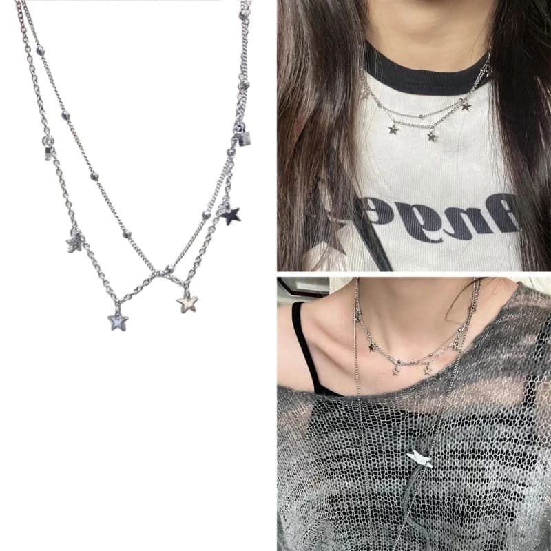 Fashionable Neck Jewelry  Necklace Double Layer  Choker Gift for Girls