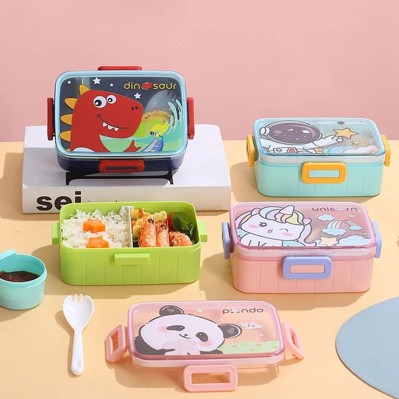 Cute Lunch Box for Kids Girls Boys With Compartments Bento Lunchbox School Child Leakproof Children's Food Snack Boxes New 2025
