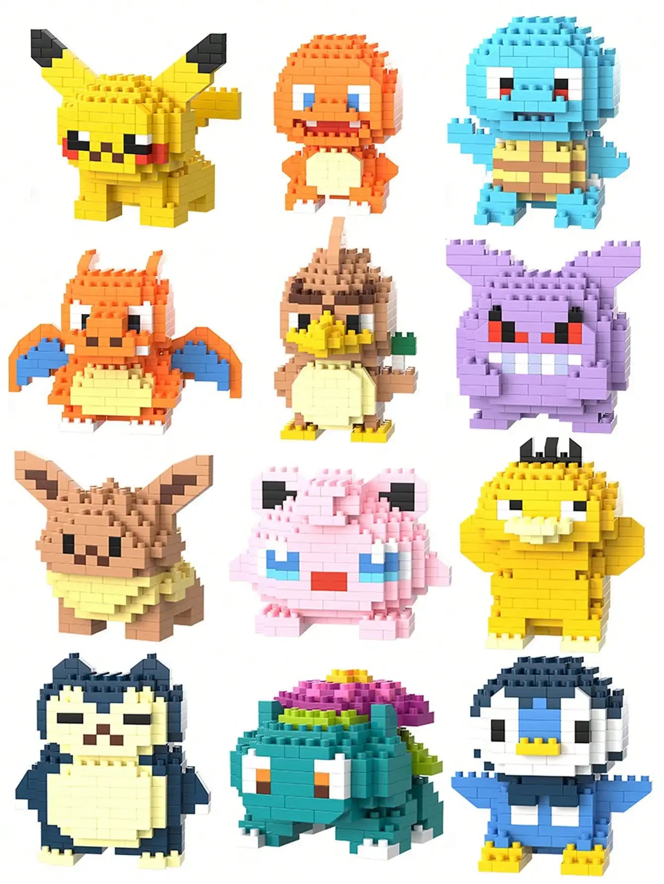 building block toys are luxurious children's toy models, suitable for educational DIY games for boys and girls, cartoon anime