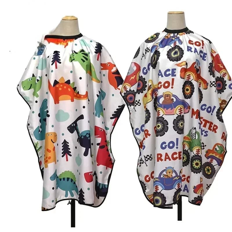 Cartoon Haircut Cape  Waterproof Barber Wrap – Salon Hair Care Styling Supplies