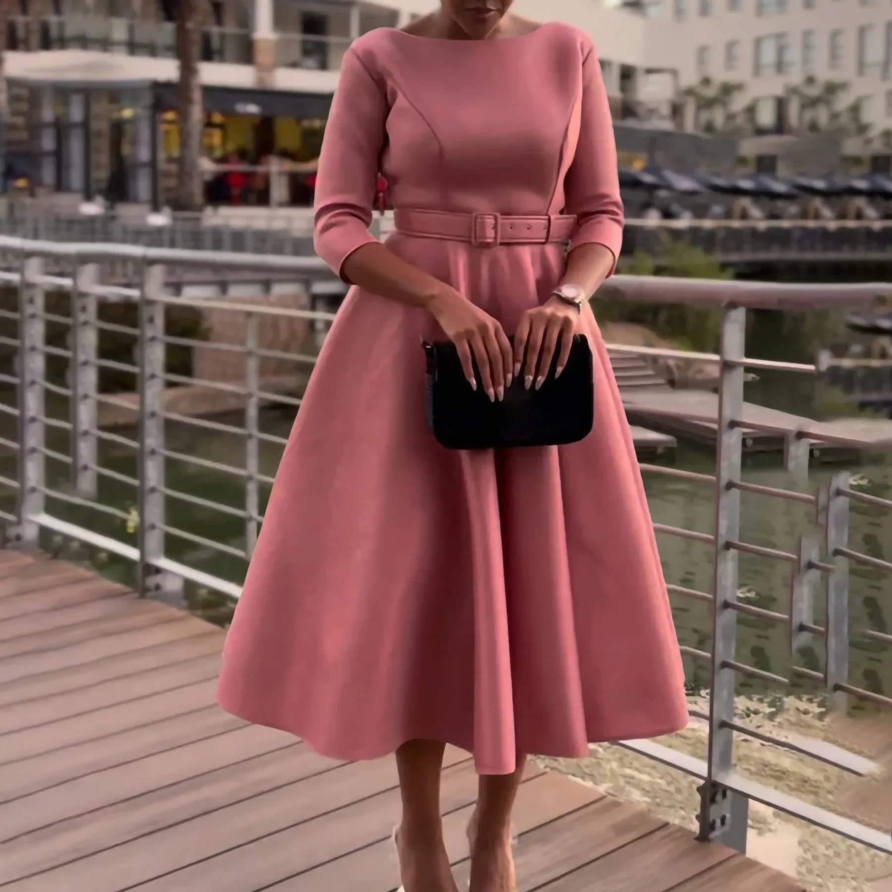 Fashionable Elegant Women's Clothing Dress Suitable For Bridesmaid Party Dress High Waist Design Various Sizes Available