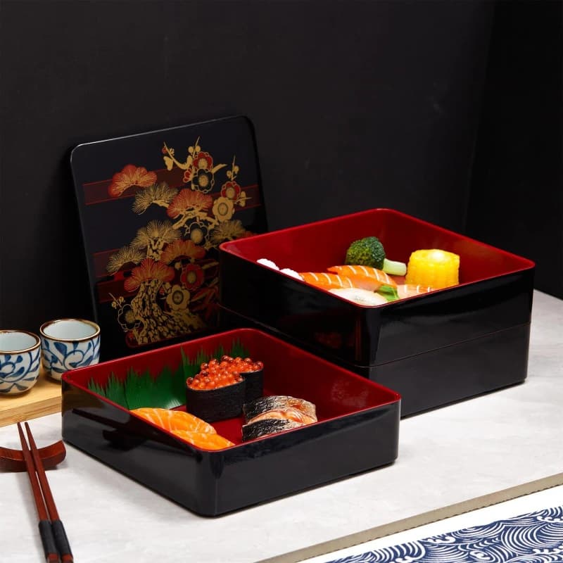 Large Japanese 3-Tier Bento Box Wooden Lunch Container Pine Bamboo  Sushi  Set Portable Elegant Food Storage Box