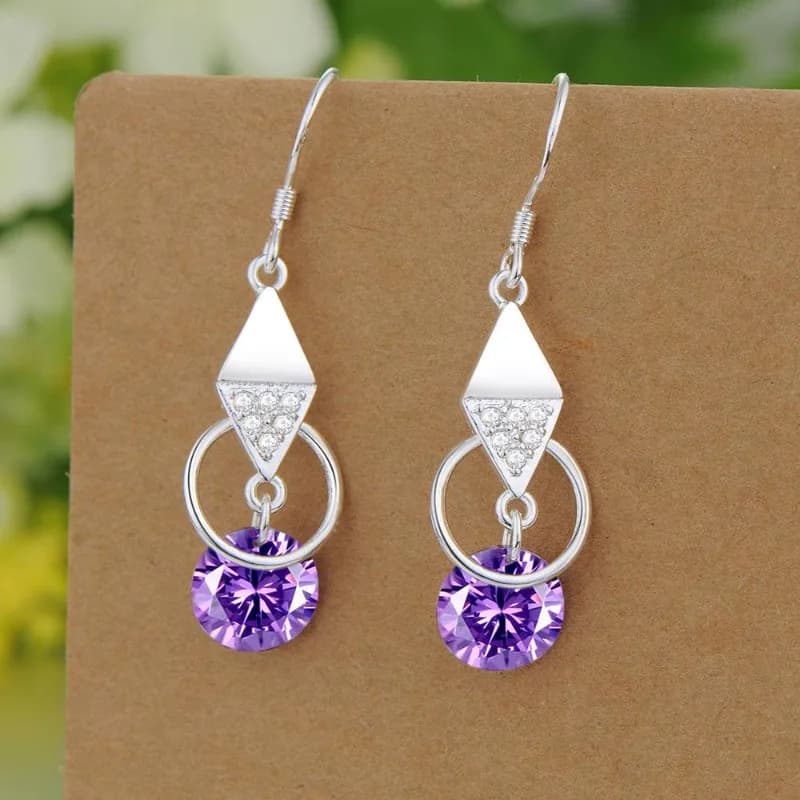 925 Sterling Silver Earrings Simple for Women Wedding Engagement Fine Jewelry Fashion Luxury Zircon Gifts Earrings High Quality