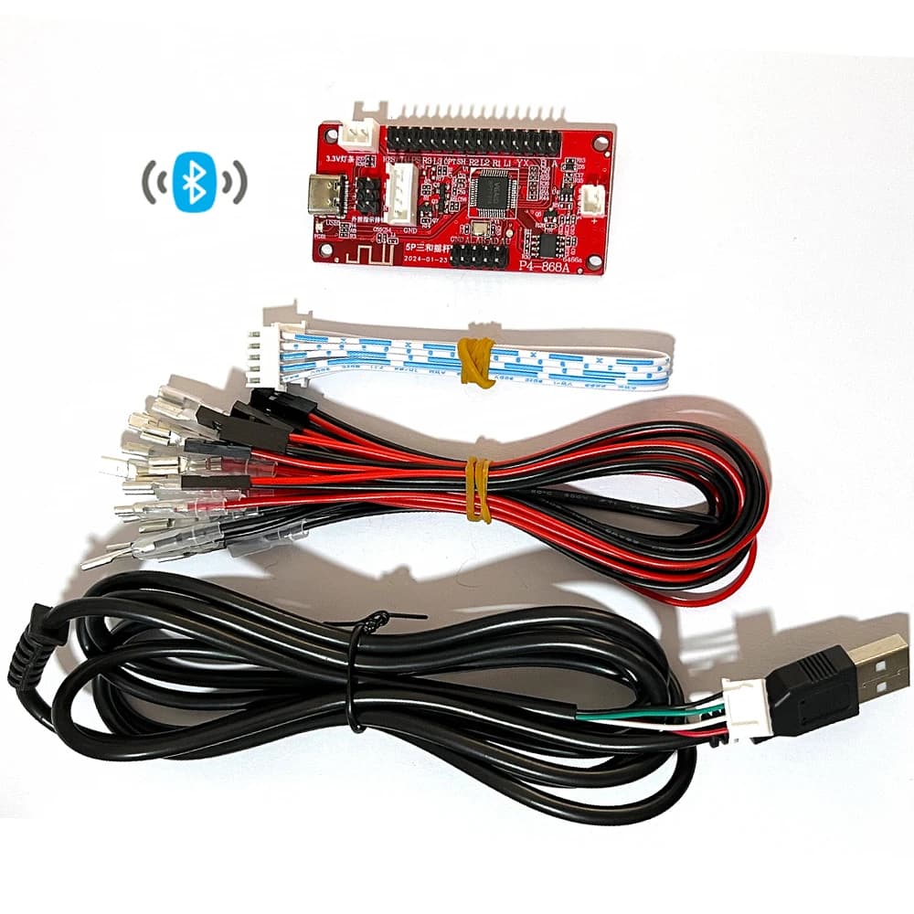 Joystick Encoder PCB Board USB Arcade Zero Delay Controller TO PC PS3 PS4 IOS One Player Wireless Bluetooth Without Battery