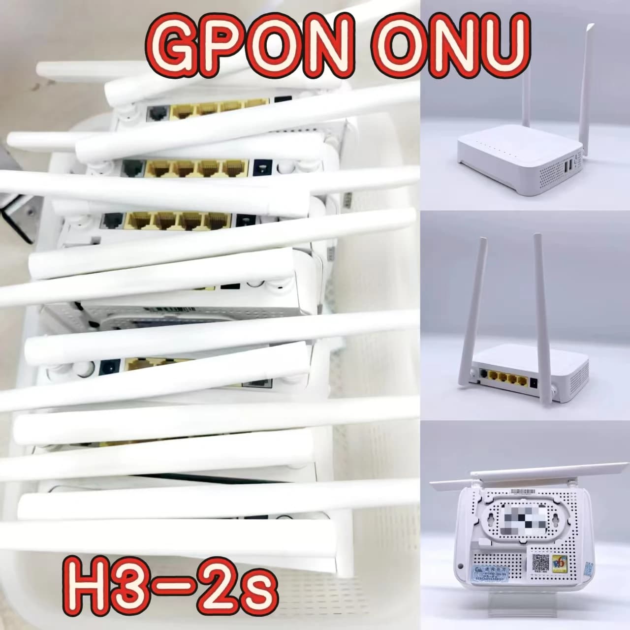 Optical modem GPON ONU H3-2S Router 4GE 2USB 2.4G/5G Dual Band WiFi ONT Free Shipping Second-hand, used