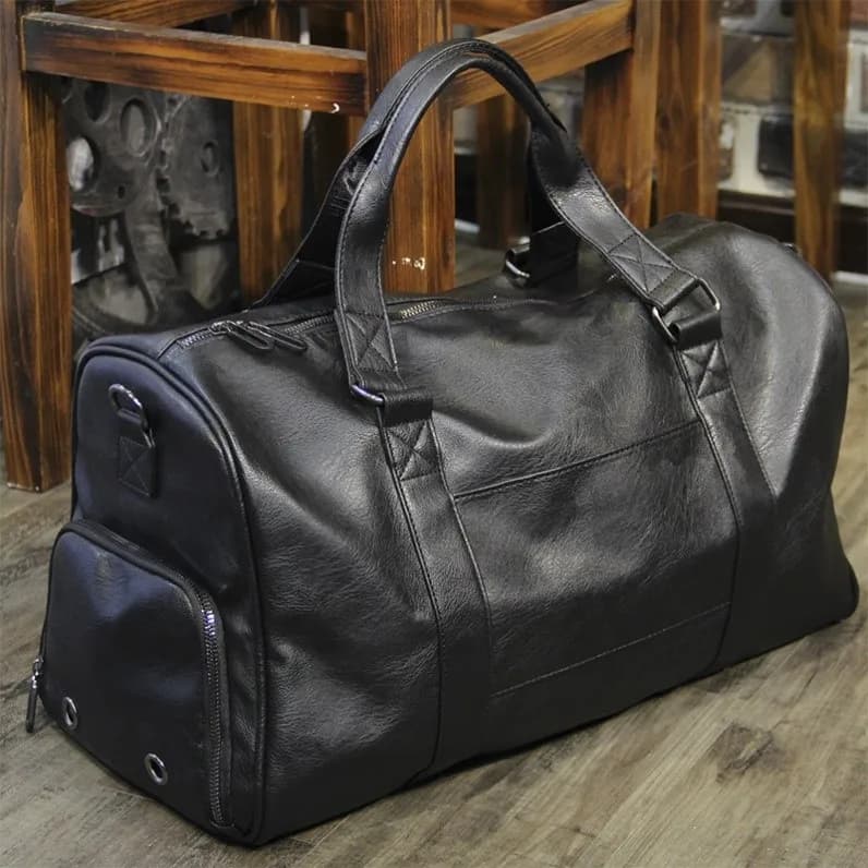 Men's Business Travel Bag Large Capacity Separate Wet And Dry Handbag with Shoe Shoulder Crossbody Bag for Fitness And Outings