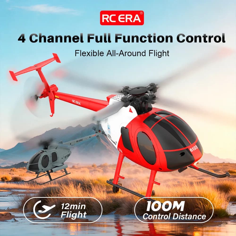 RC ERA C184 RC Helicopter 4CH 1/48 One Key Reverse Flight Optical Flow Positioning Aircraft