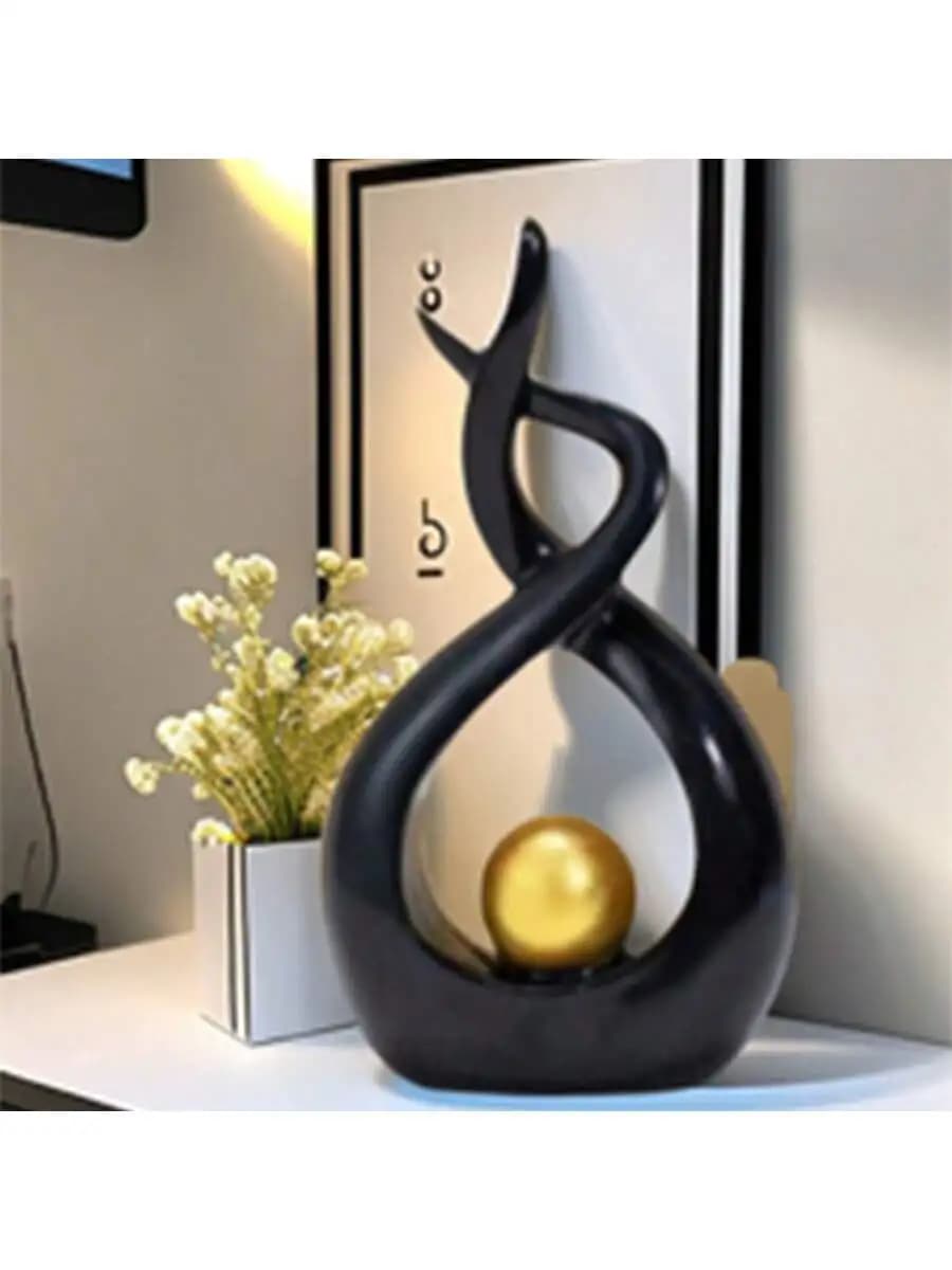 Nordic Home Decor Figurines for Interior Living Room Desk Ceramics Decoration Accessories Statue Sculpture Feng Shui Ornaments