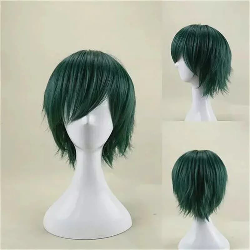 Synthetic Hair  Layered Short Straight Mint Green Cosplay Wig
