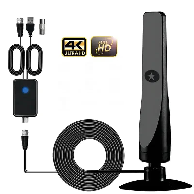 4K New Digital Tv Antenna Receiver Indoor and Outdoor High-Definition Digital Terrestrial Wave Hdtv Tv Antenna Supports Multiple
