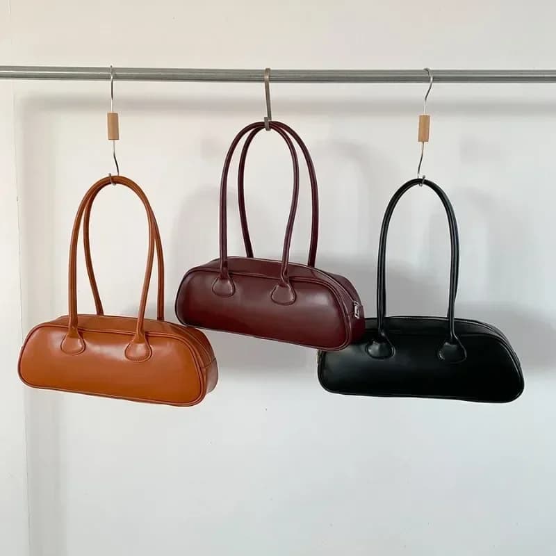 High-capacity Shoulder Bags for Women New Office Lady PU Underarm Bag Fashion Solid Popular Tote Bag Classic Bolsos Сумка