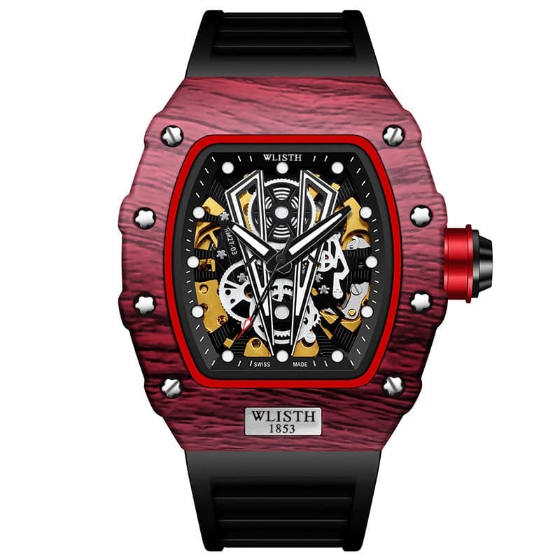 Automatic Movement Mechanical Watches for Men Waterproof Mechanical Watches Silicone Strap Mens Watch Reloj Hombre Wristwatch