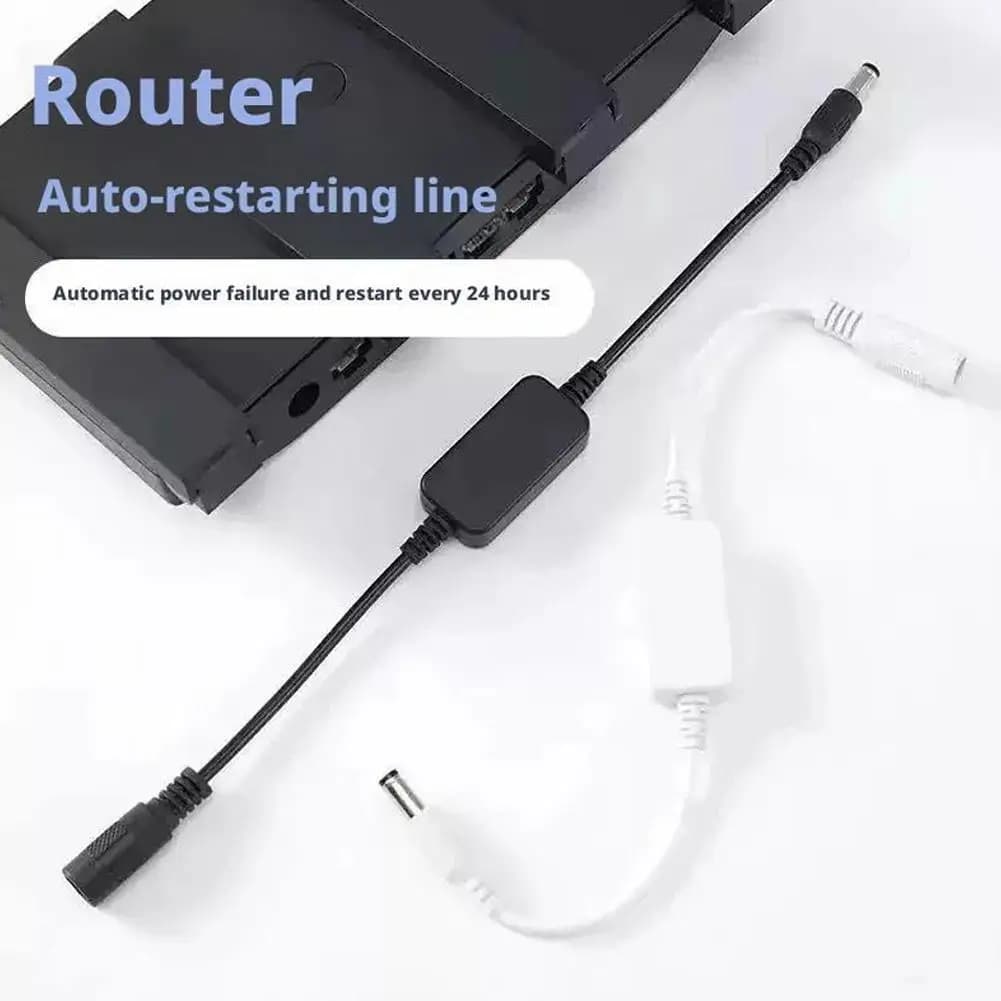 Router Reboot Cable WiFi Auto Restarter 24-Hour Timed Power-Off Reset Controller Optical Modem Reboot Cable