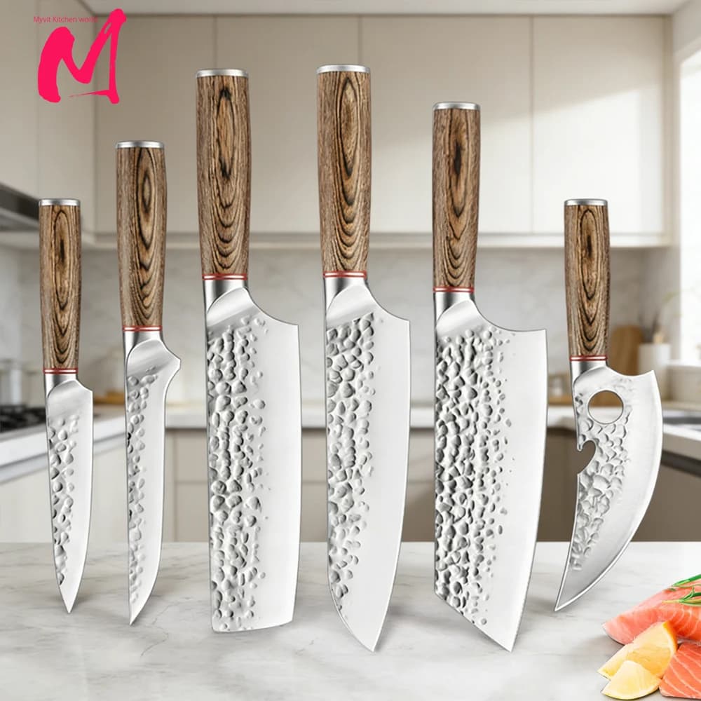 Kitchen Chef Knives Boning Knife Meat Cleaver Knife Hand Forged Hammer Knives Fruit Knife Kitchen Knife Boning for Cooking Tools