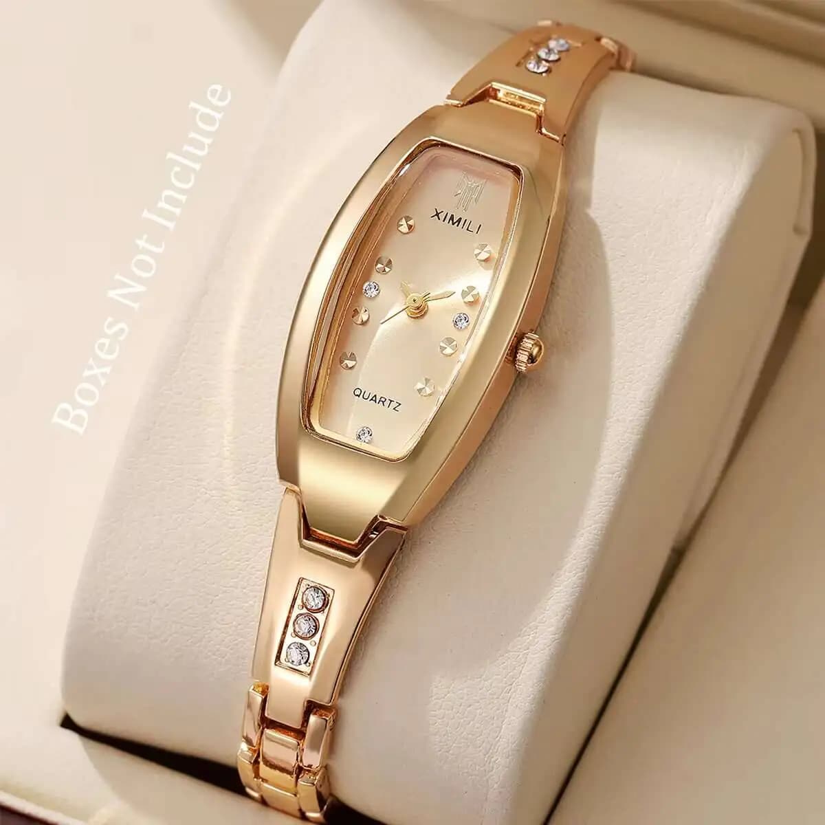 Elegant Women Watches Luxury Rhinestone Ladies Oval Dial Quartz Wristwatch Reloj Mujer（Without Box）