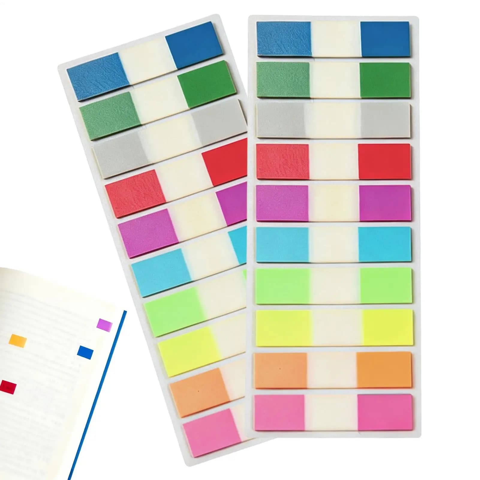 400Pcs Sticky Index Tabs Colorful  Index Tabs Self-Adhesive Stickers Sticky Note Pads Note Stationery School Office Supplies
