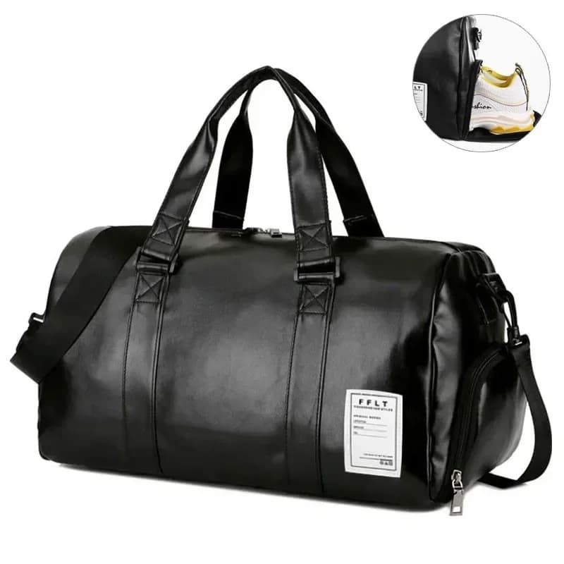 Gym Bag Leather Sports Bags Dry Wet Bags For Men Women  Training for Shoes Fitness Yoga Travel Luggage Shoulder Sport Bag