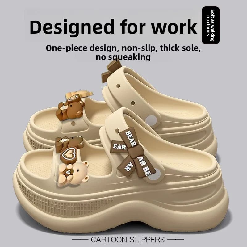 Women's Sandals 2026 New Summer Outdoor Fashion Heightening Work Special Soft Bottom Anti-slip Casual Slippers Ladies
