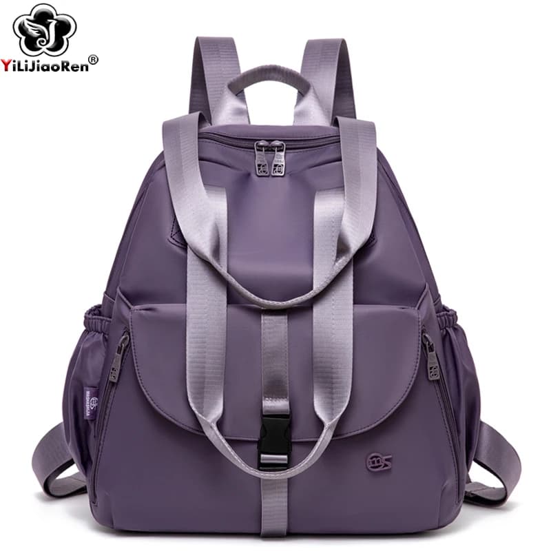 Stylish Commuter Backpack Women Waterproof Nylon Backpacks Ladies Daypack Large School Bag for Girl Lightweight Travel Knapsack