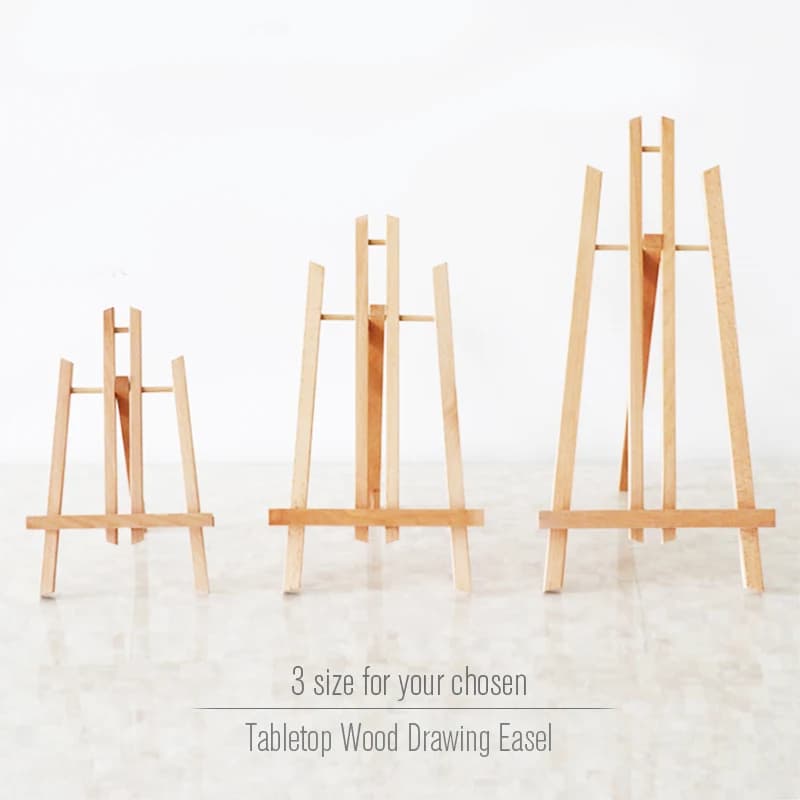 Wooden Trapezoidal Easel, Portable Foldable Display Bracket On The Desktop, Painting Party Easel, Used For Painting Art Display
