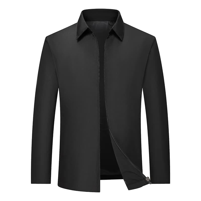 Middle Aged Elderly Comfortable Jackets Outerwear New Spring Autumn Solid Color Executive Jacket for Men Business Casual Coat
