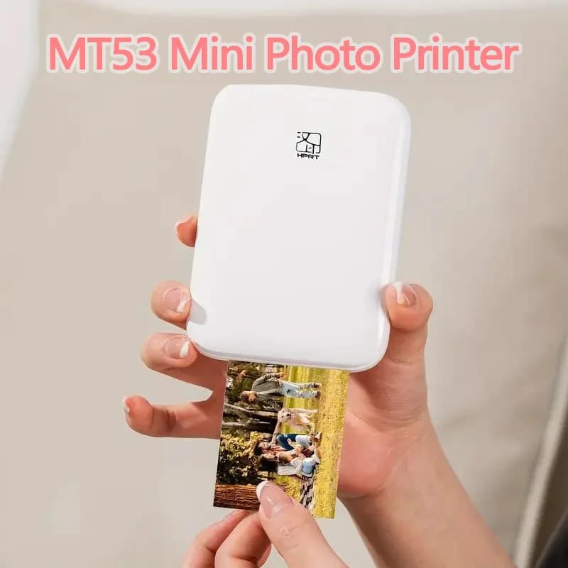 HPRT MT53 Color Photo Printer 2x3 inch Pocket Printing Maker Zink Sticky-Backed Paper Bag Self-Adhesive Photo Paper For Gift NEW