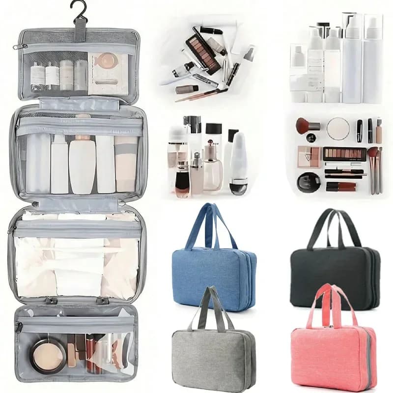 Women's Travel Toiletries for Men - Portable Hanging Storage Bag Cosmetic Bag Suitable for Cosmetic Travel Accessories Essential
